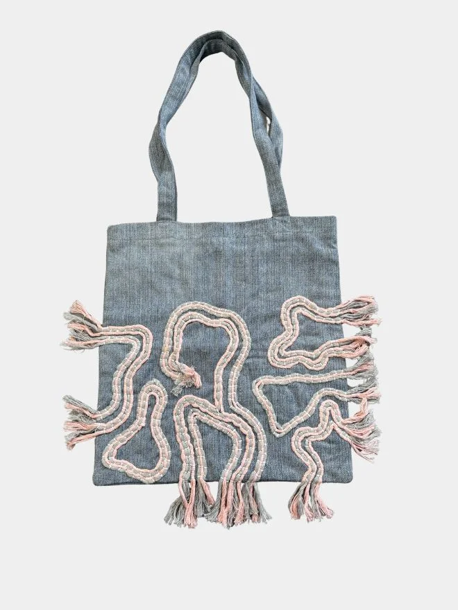 29 Couch Bloom Vintage Denim Tote Bag - Image 1