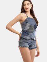 The Backless Pocket Top – Recycled Denim - Image 3