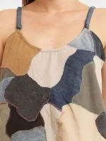 Vintage Abstract Patchwork Dress - Image 11