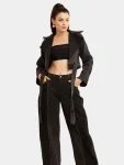 Black Notch Reworked Cropped Denim Jacket