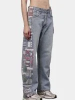 Levi’s Denim Pants with Tapestry Side Panels - Image 4