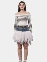 Levi’s Denim & Mesh Layered Skirt - Image 12
