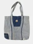Two-Tone Denim Tote Bag