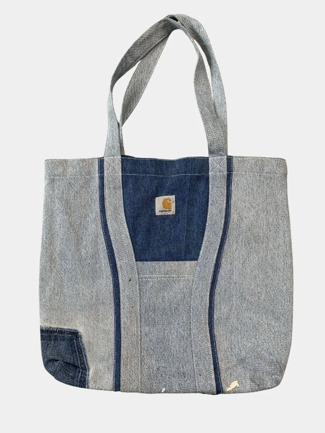50 Two-Tone Denim Tote Bag