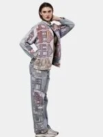 Levi’s Tapestry Denim Set –  Pattern Pants & Denim Tapestry Jacket - Image 17