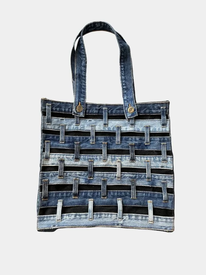55 Waistband Upcycled Denim Tote Bag - Image 1