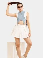 White & Blue Streetwear Co-Ord Set - Image 3