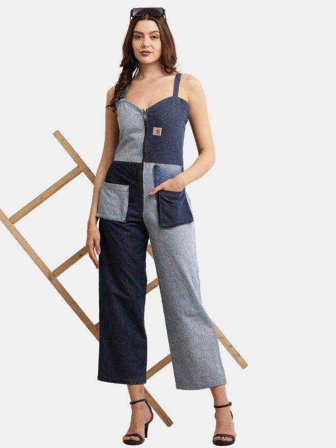 6 The Denim Jumpsuit – Tonal Panel Vintage Utility - Image 1