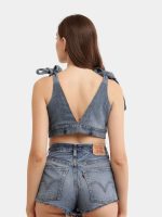 Denim Co-ord Set – Tie-Up Top & High-Waist Shorts - Image 8