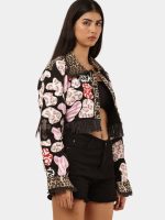 Patchwork Printed Fringe Jacket - Image 9