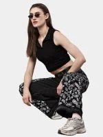 Black Paisley Baggy Pants – Hand-Stitched - Image 12