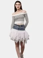 Levi’s Denim & Mesh Layered Skirt - Image 10