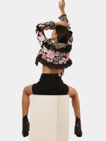 Patchwork Printed Fringe Jacket - Image 7
