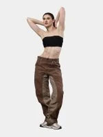 Reworked Duo-Tone Utility Pants with Buckle Belt - Image 3