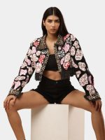 Patchwork Printed Fringe Jacket - Image 3