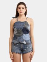 The Backless Pocket Top – Recycled Denim - Image 2