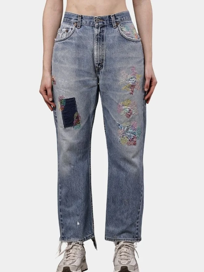 82 Levi’s 501 Hand-Thread Patchwork Jeans - Image 1