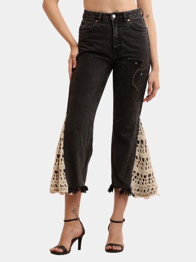 84 Hem Spell Crochet Jeans - Image 1