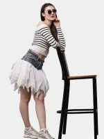 Levi’s Denim & Mesh Layered Skirt - Image 8