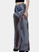 Denim Pants with Red Thread Detailing & 3D Pocket Design - Image 16