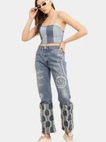 Embroidered Patchwork Levi’s Reworked Jeans - Image 9