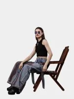 Denim Pants with Red Thread Detailing & 3D Pocket Design - Image 9