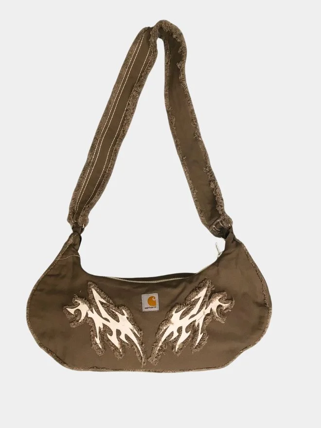 4_4-3 Brown Tribal Embroidered Shoulder Bag - Image 1