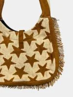 Upcycled Tapestry Star Fringe Shoulder Bag - Image 10