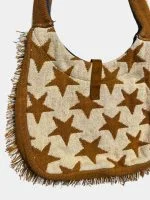 Upcycled Tapestry Star Fringe Shoulder Bag - Image 8