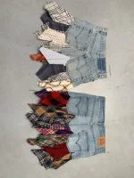 Levi’s Denim Patchwork Plaid & Flannel Mini Skirt - Image 3